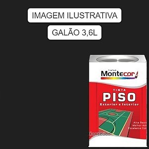 LÁTEX PISO 3,6 LITROS PRETO FACHADA 0021G MONTECOR TINTAS 604550