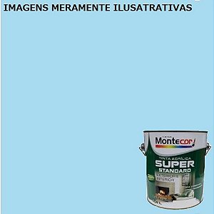 LÁTEX SUPER 3,6 LITROS AZUL CARIBE 0183 G MONTECOR TINTAS 343072