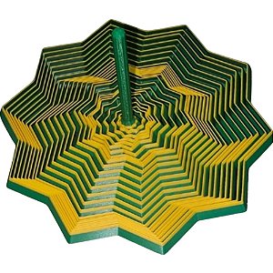 SENSORIAL ESTRELA 16CM VERDE AMARELO LIENAMIYA IMPRESSO EM 3D 903922