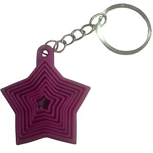 CHAVEIRO ESTRELA SENSORIAL 4CM ROXO CORRENTE PRATA LIENAMIYA IMPRESSO EM 3D 903477