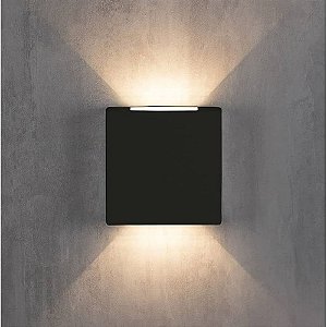 LUMINÁRIA BLUMENAU CLEAN LED QUADRADO 3W 3K PRETO