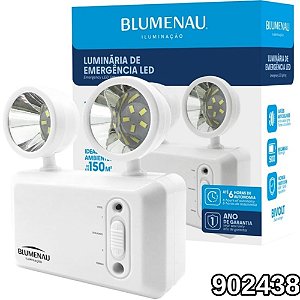 LUMINÁRIA DE EMERGÊNCIA BLUMENAU 2FAROIS 3W 6500K