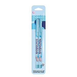 Caneta Esferográfica 07 POP MENTOS AZUL CLARO - BL/2 - AZ