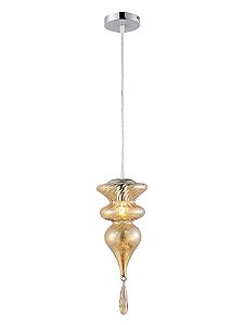 Lustre pendente cor ambar 155 H255MM marca inobari modelo COD10089