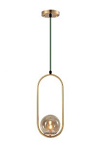 Lustre pendente cor ambar  400x170MM marca inobari modelo COD10078