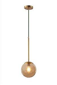Lustre pendente cor cobre/ambar 200xH1000MM marca inobari modelo COD10088