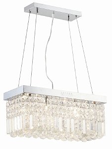 Lustre pendente cor cromada D500xW200xH180 modelo COD10013