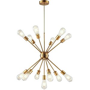 Lustre pendente cor dourado D600xH500MM modelo COD10027