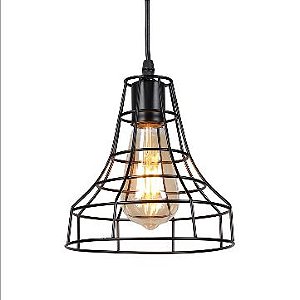 Lustre pendente cor preta D160xH150MM modelo COD10029