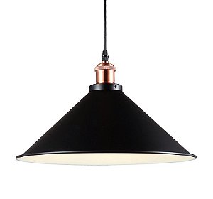 Lustre pendente cor preto 380xH190MM modelo COD10059