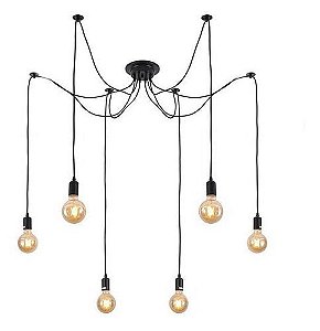 Lustre pendente cor preto 750 H1200MM marca inobari modelo COD10082