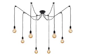 Lustre pendente cor preto 750 H1200MM marca inobari modelo COD10083