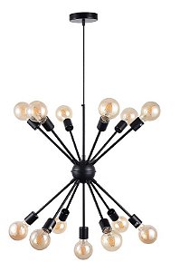 Lustre pendente cor preto D600xH500MM modelo COD10055