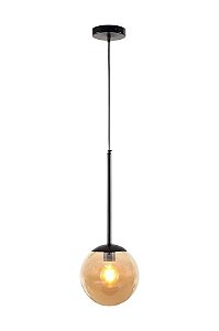 Lustre pendente cor preto/ambar 200 H1000MM marca inobari modelo COD10087