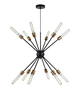 Lustre pendente cor preto/cobre  D700xH700MM marca inobari modelo COD10071