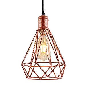 Lustre pendente cor rose D200xH220MM modelo COD10037