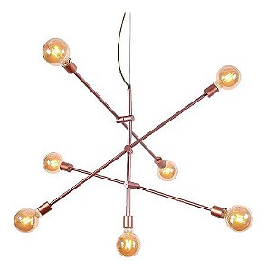 Lustre pendente cor rose L800xH700MM modelo COD10045