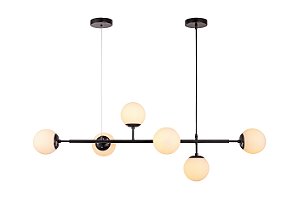Lustre Pendente Jabuticaba Preto Vidro Opaco inobari COD10098