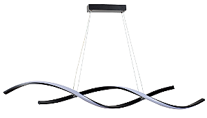 Luminária Pendente Lustre Led Dna Preto Moderno Luxuoso Bivolt COD10120