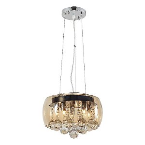 Lustre pendente cor ambar  30cm  marca inobari modelo COD10076