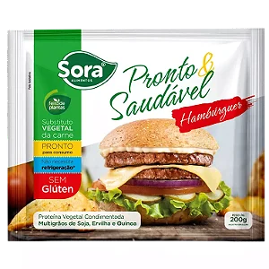 Hambúrguer Pronto De Proteína Vegetal Sora 200g