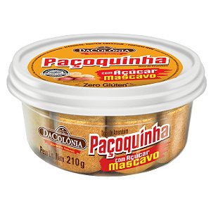 Paçoca Rolha com Açúcar Mascavo - Dacolônia - 210 g