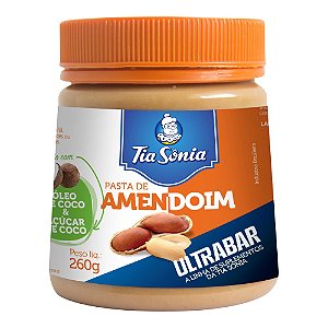 Pasta de Amendoim Ultrabar - Tia Sônia - 260 g