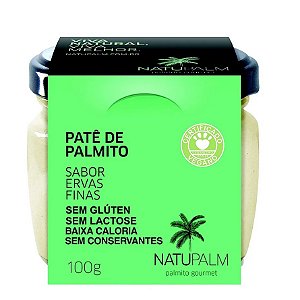 Patê de Palmito - Natupalm - Sabor Ervas Finas 100 g