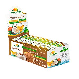 Display Bananada Bananinha Natural Zero Açúcar com Coco - Naturafruti - 24 x 25 g