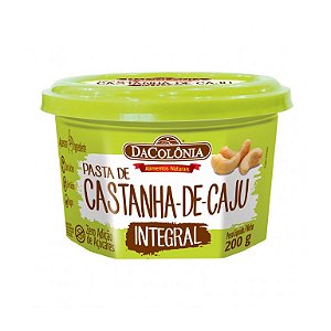 Pasta de Castanha de Caju Integral - Dacolonia - 200 g