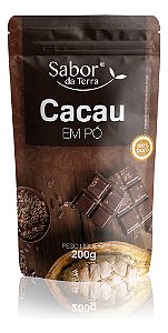 Cacau Em Pó 100% Puro Em Pouch - Sabor Da Terra - 200 G