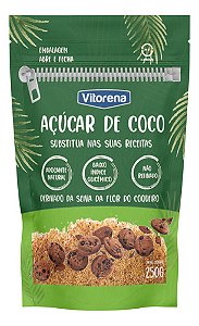 Açúcar De Coco Em Pouch Adoçante Natural - Vitorena - 250 G