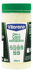 Óleo De Extra Virgem Coco Vitorena Vidro Sem Glúten 400 Ml