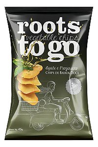 Chips De Batata Doce Roots To Go Azeite E Manjericão Sem Glúten 45g
