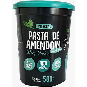 Pasta de Amendoim com Whey Protein sabor Paçoca - Terra dos Grãos - 500 g