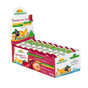 Display Bananada Bananinha Natural com Ameixa Zero Açúcar - Naturafruti - 24 x 25 g