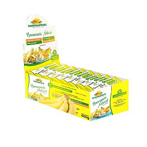 Display Bananada Bananinha Natural Zero Açúcar - Naturafruti - 24 x 25 g