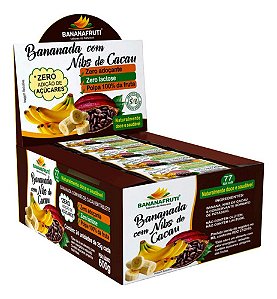 Doce De Bananinha Nibs De Cacau Sem Açúcar Sem Tacc Em Pacote 600 g 24 Un