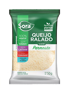 Queijo Ralado Parmesão Vegetal Sem Lactose Vegano Sora 50g