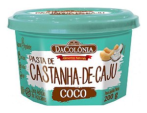 Pasta De Castanha De Caju Com Coco Dacolônia 200g