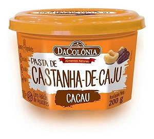 Pasta De Castanha De Caju Com Cacau Dacolônia 200g