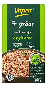 Arroz Orgânico 7 Grãos Cozido No Vapor Vapza Caixa 250g