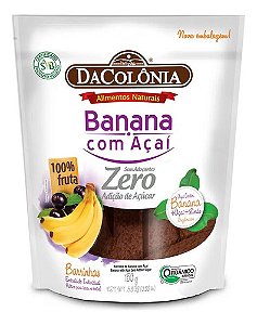 Banana Com Açaí Dacolônia Pacote 150g 10 Unidades
