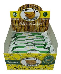 Doce Bananinha Artesanal Com Açúcar 100% Natural Santa Branca 21 Un X 35g