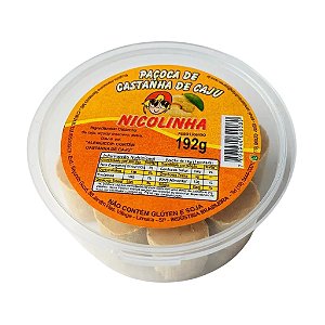 Paçoca de Castanha de Caju Rolha - Nicolinha - 192 g