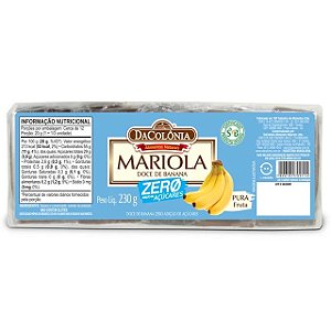 Doce de Banana Zero Açúcar Mariola Dacolônia 15 un - 230 g
