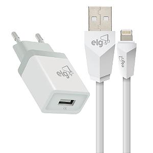 Kit Carregador Parede ELG Universal KT810WC para IPhone