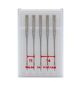 Agulha tamanho 14/90 e 11/75 para máquina overlock –  784860100