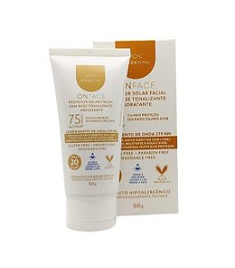 Protetor Solar Facial Hidratante OnFace FPS 75 Tom médio Biozenthi 50g