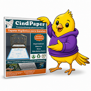 Tapete Higiênico para Aves Ecológico & Biodegradável - Medida 45x30 cm - com 10 unidades